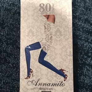 Silk stockings - Annamito / PEACOCK BLUE